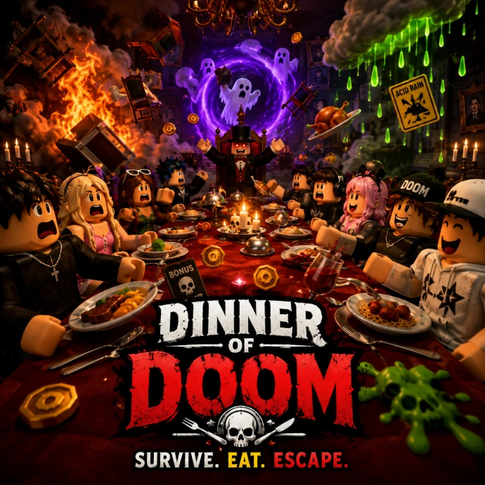 Dinner of Doom Roblox game environment screenshot